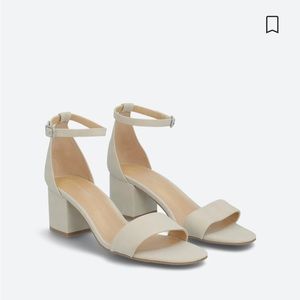 Brand new 41 Hawthorn Becky block heel sandals. Beige, size 7.5.